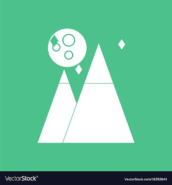 Icon moon and pyramids vector image