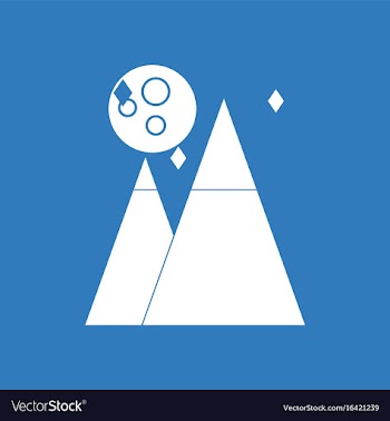 Icon moon and pyramids vector image