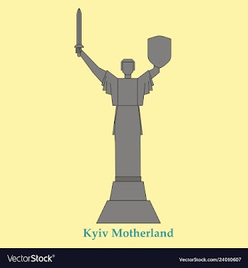 Icon motherland mother kiev ukraine vector image
