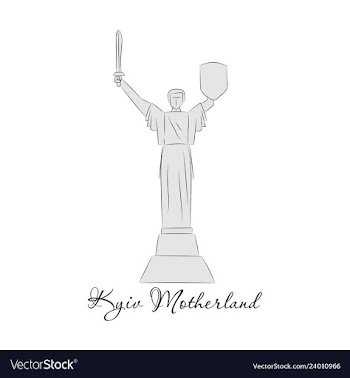 Icon motherland mother kiev ukraine vector image