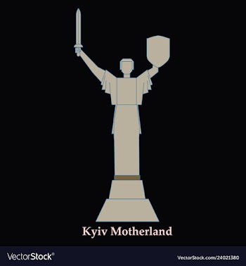 Icon motherland mother kiev ukraine vector image
