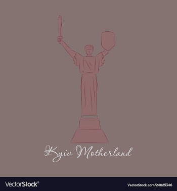Icon motherland mother kiev ukraine vector image
