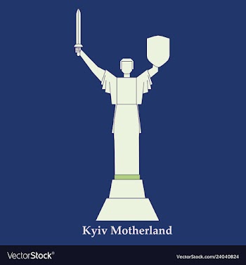 Icon motherland mother kiev ukraine vector image