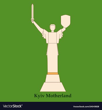 Icon motherland mother kiev ukraine vector image