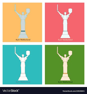 Icon motherland mother kiev ukraine vector image