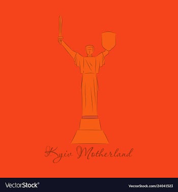Icon motherland mother kiev ukraine vector image