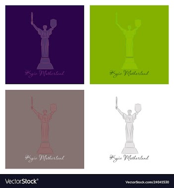 Icon motherland mother kiev ukraine vector image