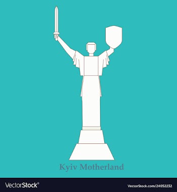 Icon motherland mother kiev ukraine vector image