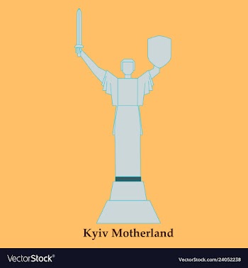 Icon motherland mother kiev ukraine vector image