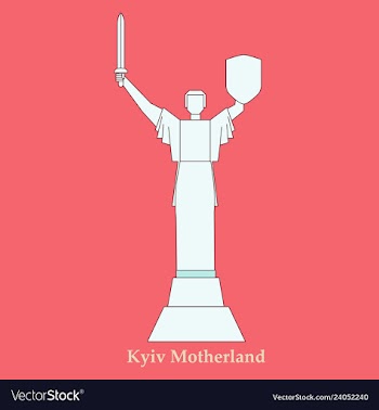 Icon motherland mother kiev ukraine vector image