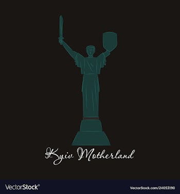 Icon motherland mother kiev ukraine vector image