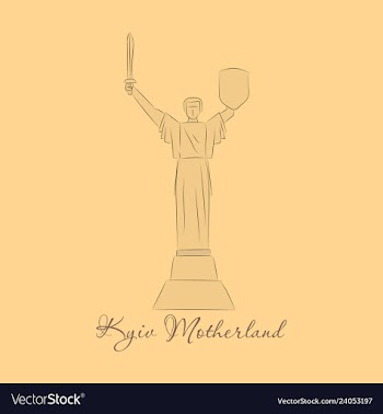 Icon motherland mother kiev ukraine vector image