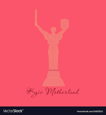 Icon motherland mother kiev ukraine vector image