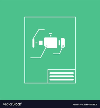 Icon motor circuit vector image