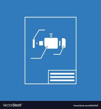 Icon motor circuit vector image