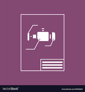 Icon motor circuit vector image