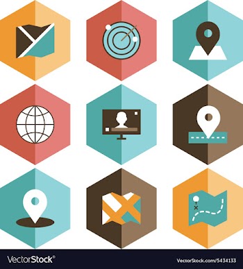 Icon navigational instruments vector image