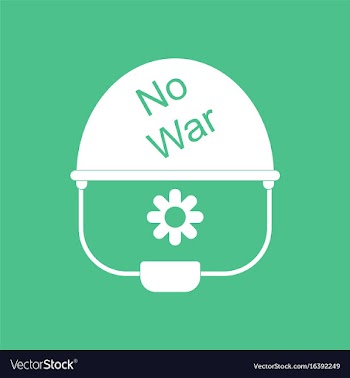 Icon no war military helmet vector image