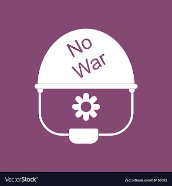 Icon no war military helmet vector image