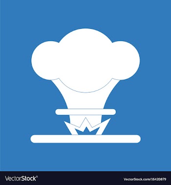 Icon nuclear explosion vector image