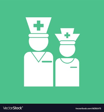 Icon nursing staff silhouette vector image