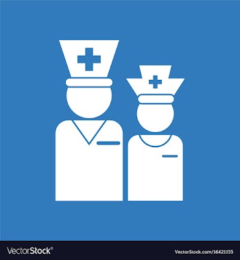 Icon nursing staff silhouette vector image