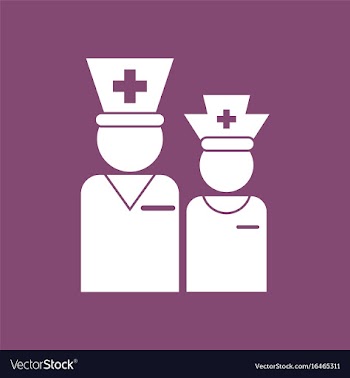 Icon nursing staff silhouette vector image
