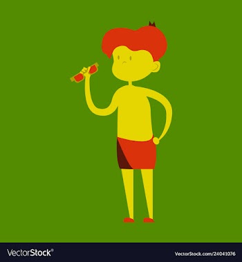 Icon of a wizard boy with glasses minimal vector image