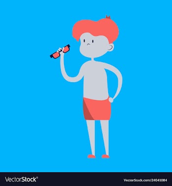 Icon of a wizard boy with glasses minimal vector image