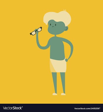 Icon of a wizard boy with glasses minimal vector image