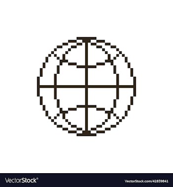 icon of black abstract round globe symbol