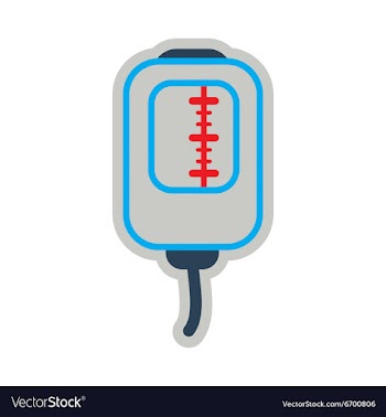 Icon of blood transfusion in flat style vector image