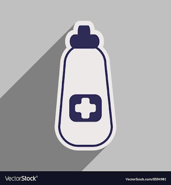 Icon of bottle of medicine in flat style vector image
