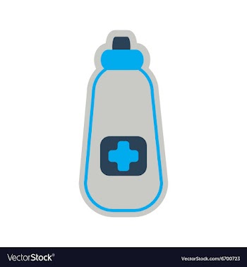 Icon of bottle of medicine in flat style vector image