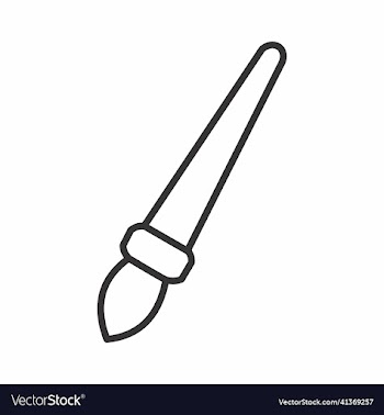 icon of brush - line style