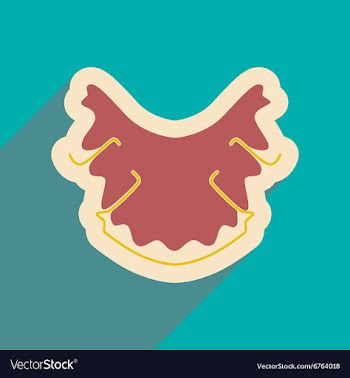 Icon of dental caries in flat style vector image