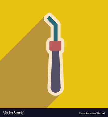 Icon of dental Instrument in flat style vector image