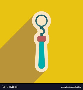 Icon of dental Instrument in flat style vector image
