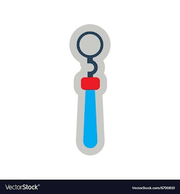 Icon of dental Instrument in flat style vector image