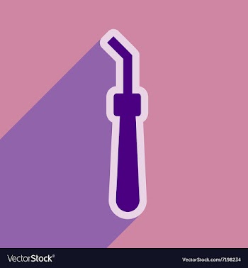 Icon of dental Instrument in flat style vector image
