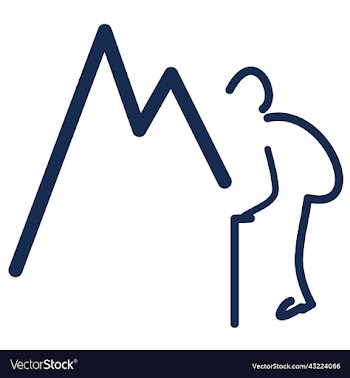 icon of hiker with walking stick