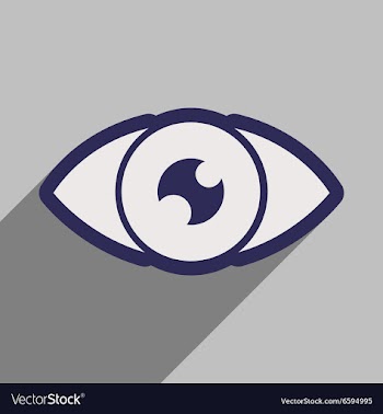 Icon of human eye in flat style vector image