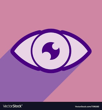 Icon of human eye in flat style vector image