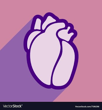 Icon of in human heart flat style vector image