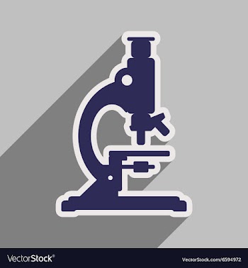 Icon of medical microscope in flat style vector image