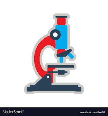 Icon of medical microscope in flat style vector image