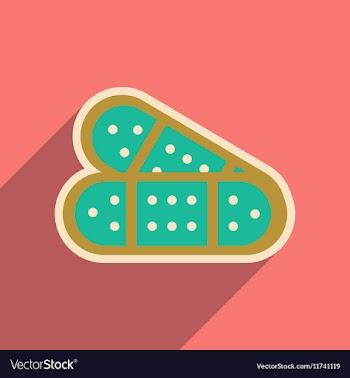 Icon of medical plaster in flat style vector image