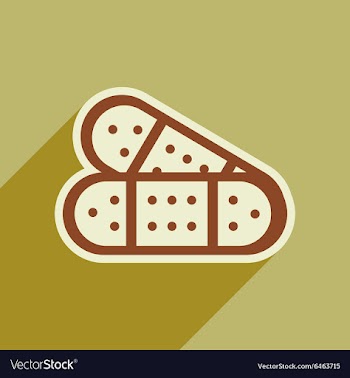 Icon of medical plaster in flat style vector image