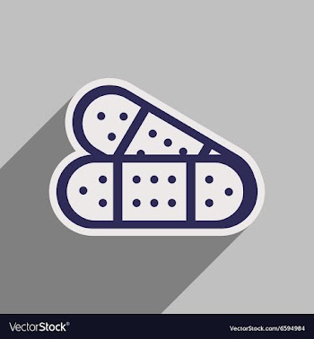 Icon of medical plaster in flat style vector image