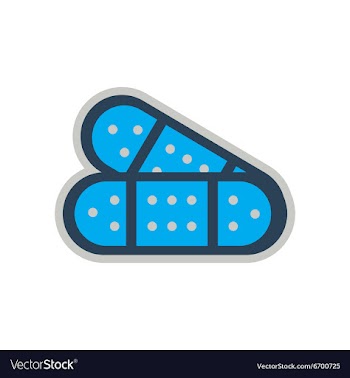 Icon of medical plaster in flat style vector image